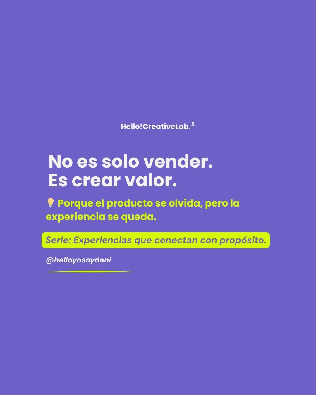 No es solo vender. Es crear valor.